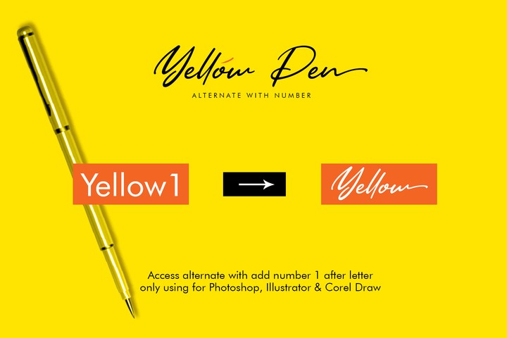 Ejemplo de fuente Yellow Pen #5